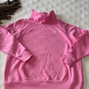 Under Armour Vibrant Pink High-Collar Sweatshirt